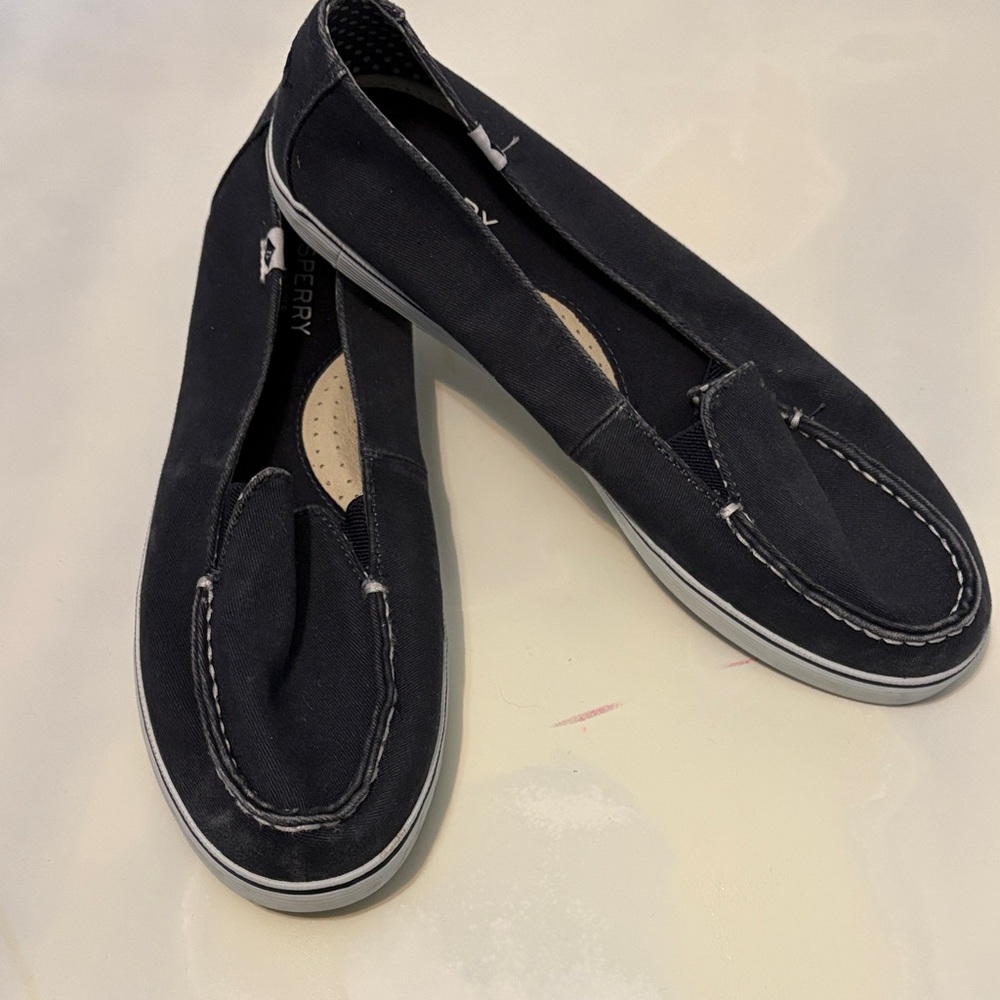 Sperry Women's Navy Canvas Loafers